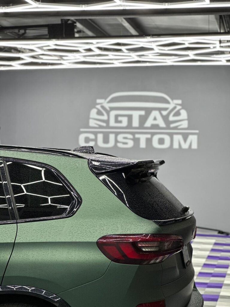 GTA Custom's mission statement visually represented with custom cars and services